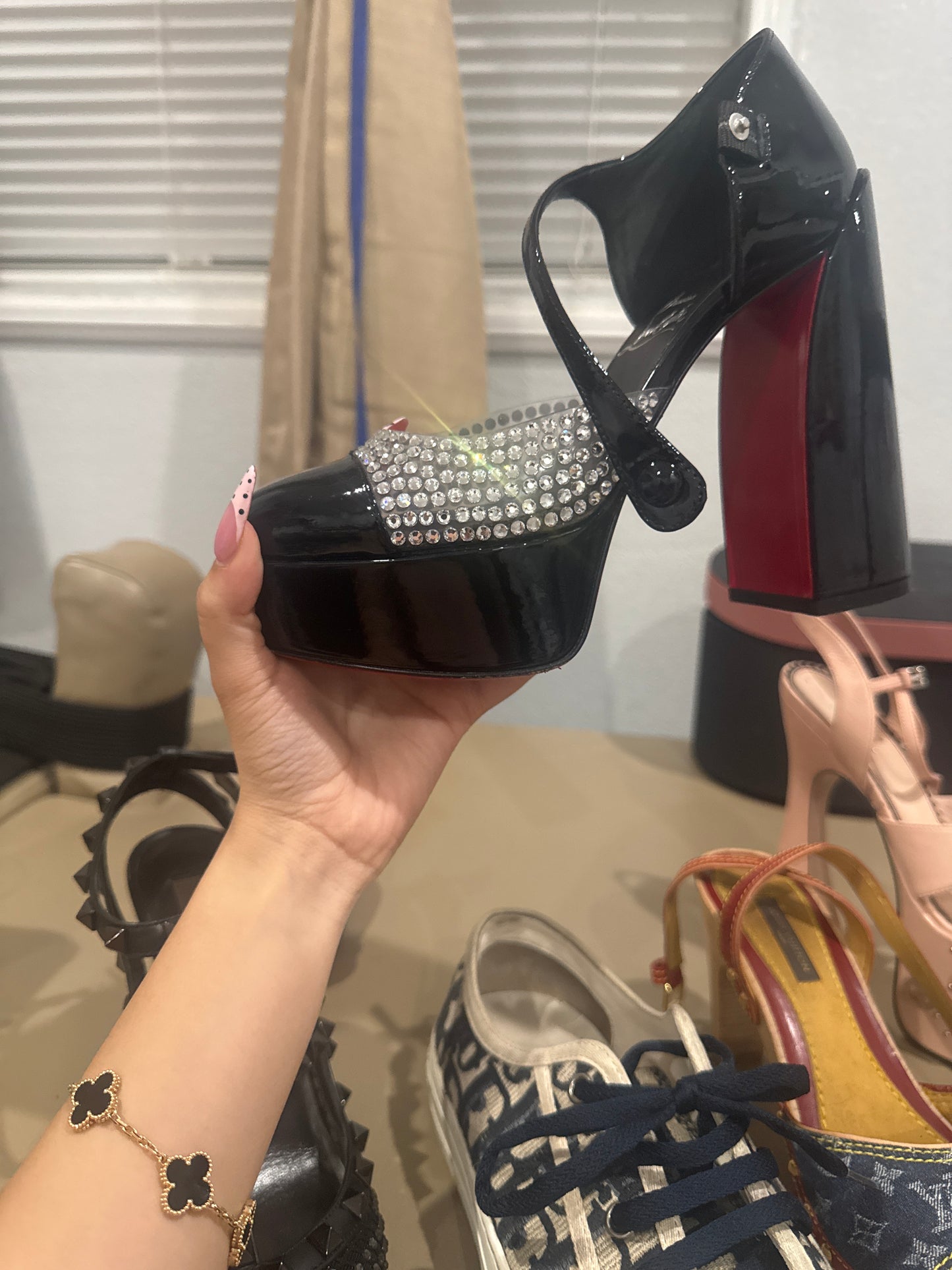 Blinged Out Christian Louboutin Heels Size 35