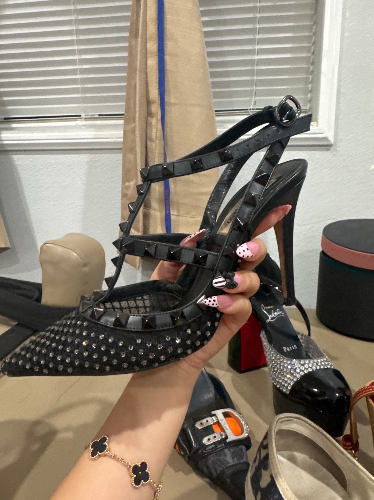 Blinged Out Valentino Heels Size 35 1/2